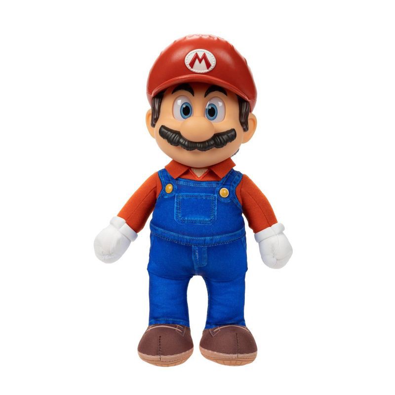 slide 1 of 8, Nintendo The Super Mario Bros. Movie Mario Poseable Plush, 1 ct
