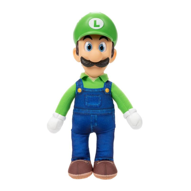 slide 3 of 6, Nintendo The Super Mario Bros. Movie Luigi Poseable Plush, 1 ct