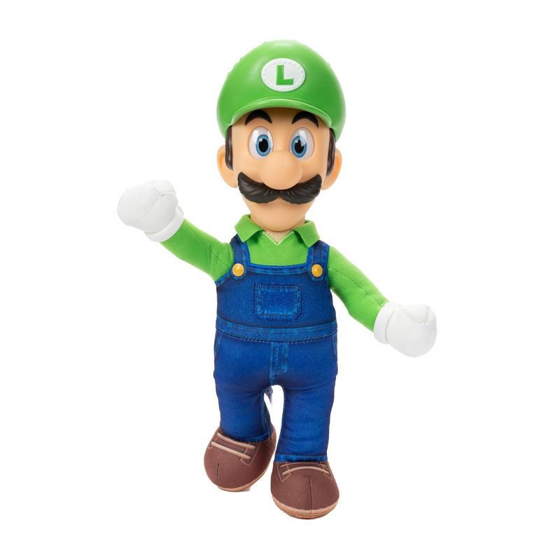 slide 2 of 6, Nintendo The Super Mario Bros. Movie Luigi Poseable Plush, 1 ct