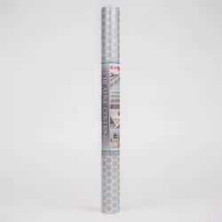 Con-Tact 18"x16' Adhesive Shelf Liner - Simple Honeycomb Gray