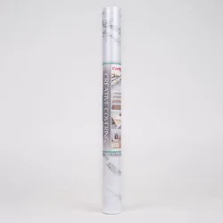 Con-Tact 24sqft Adhesive Shelf Liner - Marble: Drawer, Fridge & Cabinet Liners, Grid Lines, Spot Clean, White