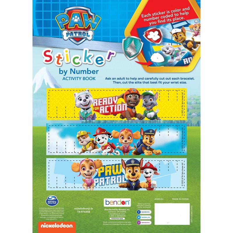 slide 2 of 5, Bendon PAW Patrol Sticker - by Number Activity Book, 1 ct