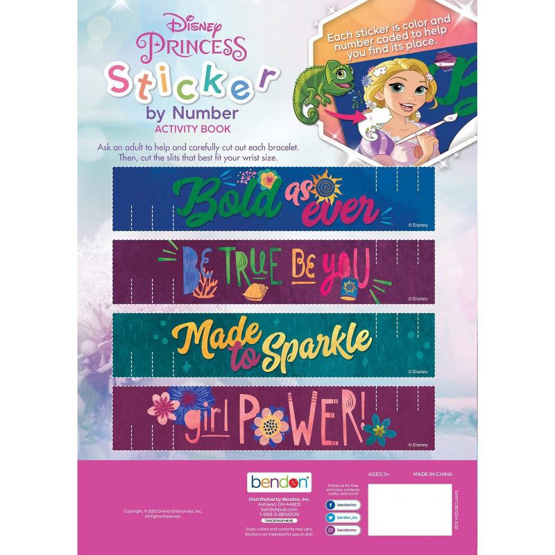 slide 2 of 5, Bendon Disney Princess Sticker - by Number Activity Book, 1 ct