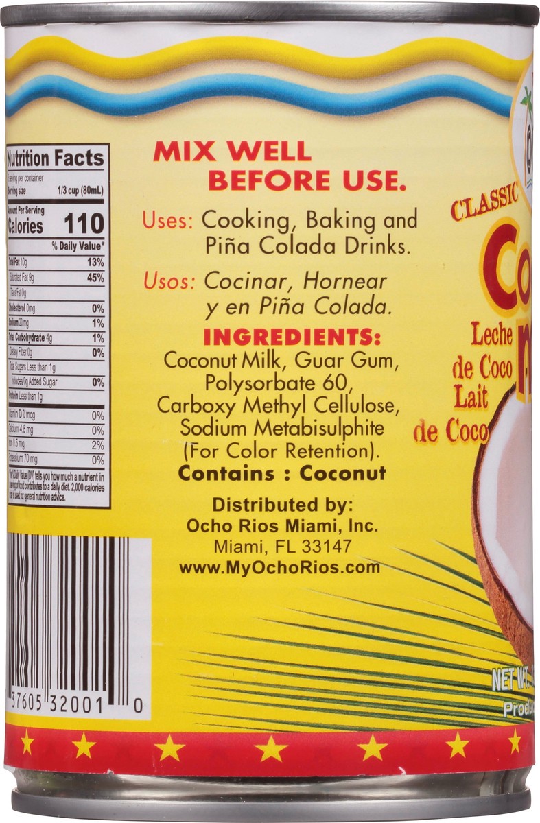 slide 5 of 14, Ocho Rios Classic Coconut Milk 13.5 fl oz, 13.50 fl oz