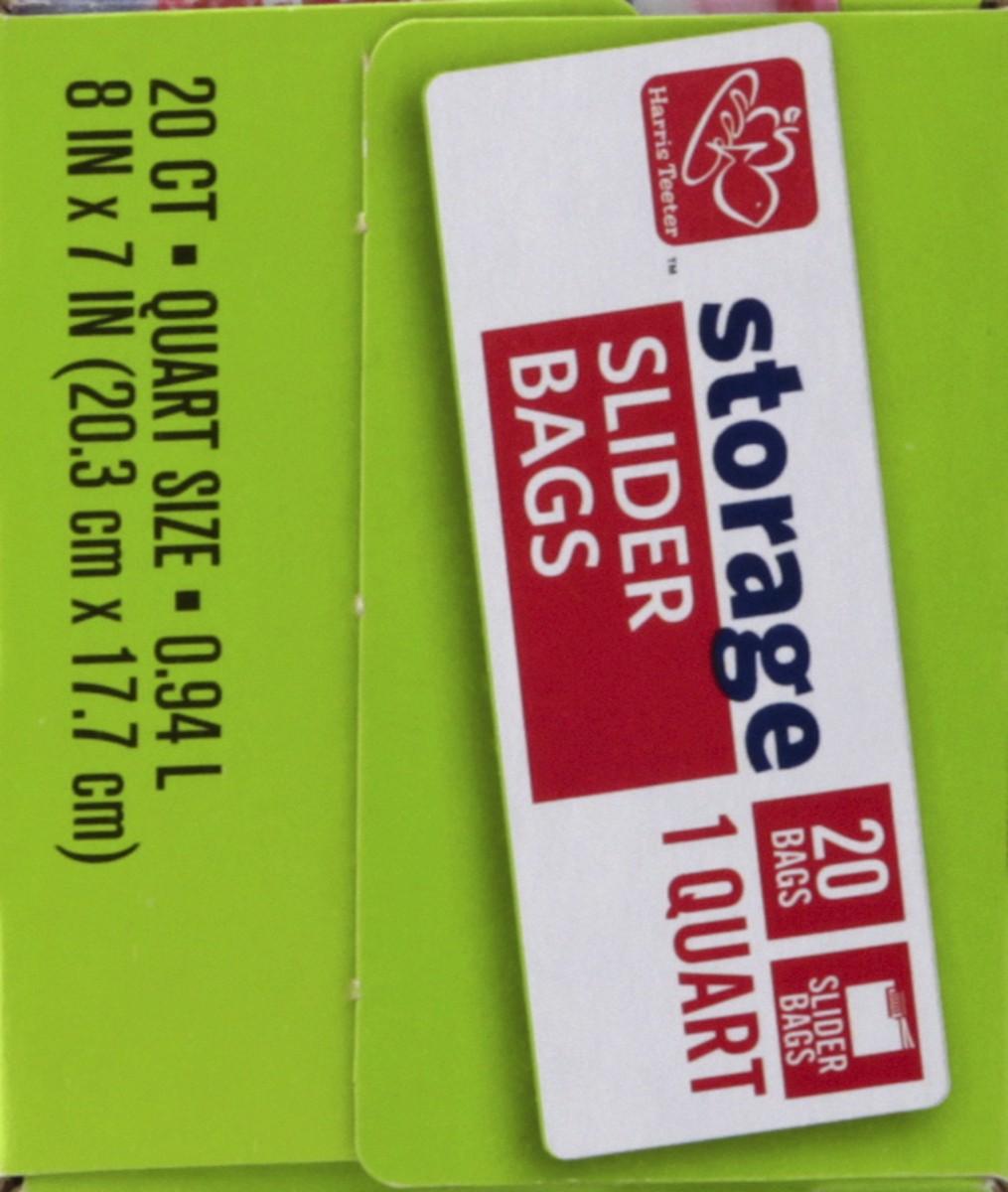 slide 10 of 11, Harris Teeter Slider Storage Bags Quart, 20 ct