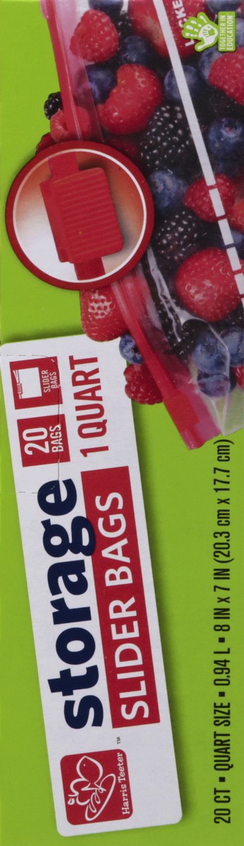 slide 8 of 11, Harris Teeter Slider Storage Bags Quart, 20 ct