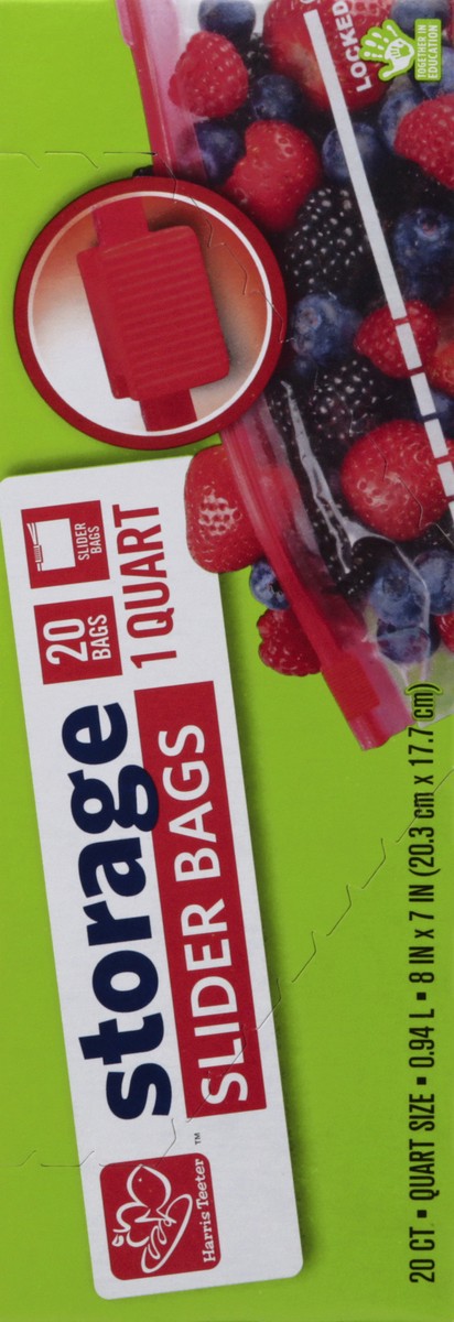 slide 4 of 11, Harris Teeter Slider Storage Bags Quart, 20 ct