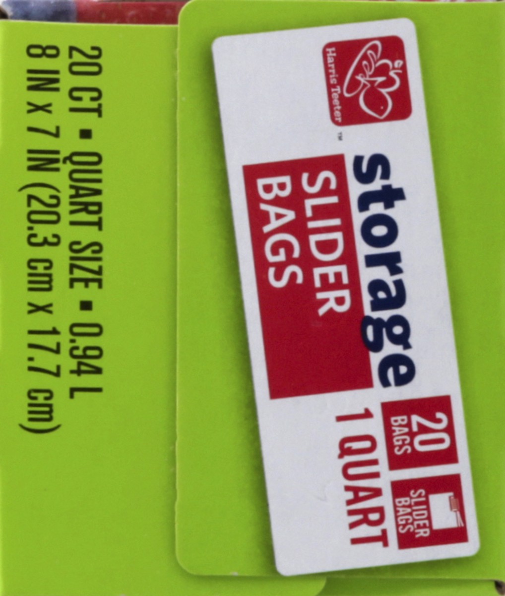 slide 2 of 11, Harris Teeter Slider Storage Bags Quart, 20 ct