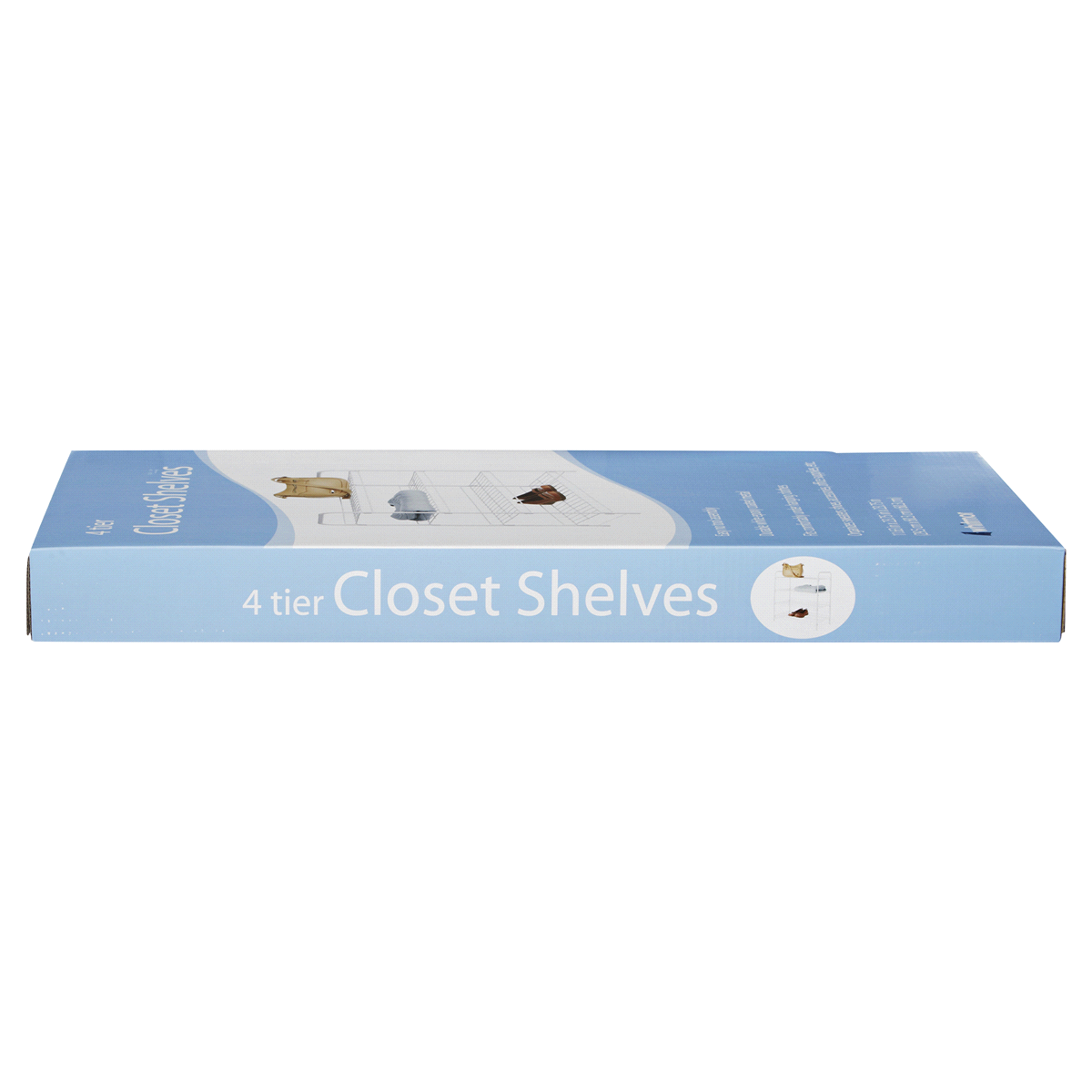 slide 2 of 5, Whitmor 4-Tier Closet Shelves - White, 1 ct