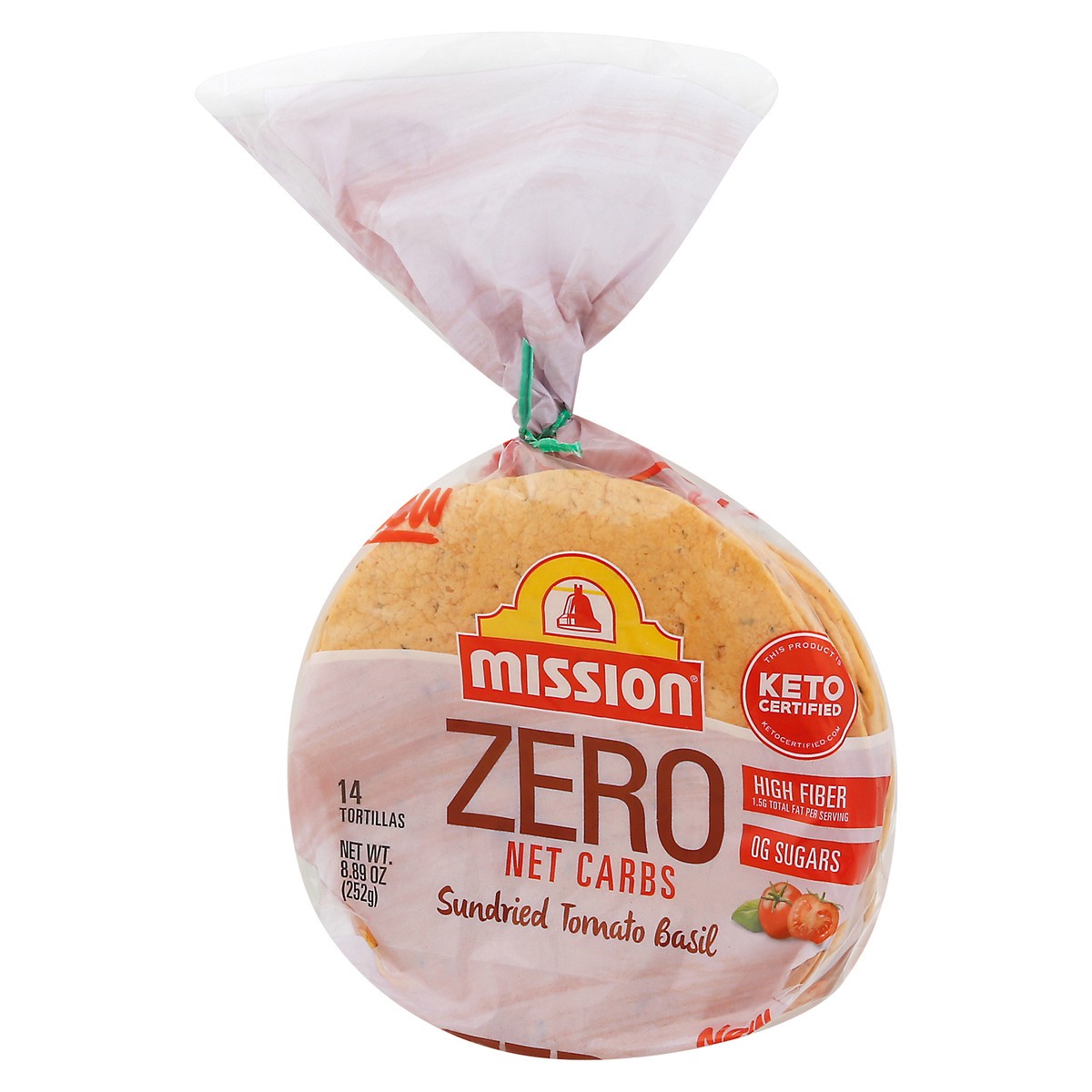 slide 11 of 13, Mission Zero Net Carbs Sundried Tomato Basil Tortillas 14 ea, 14 ct