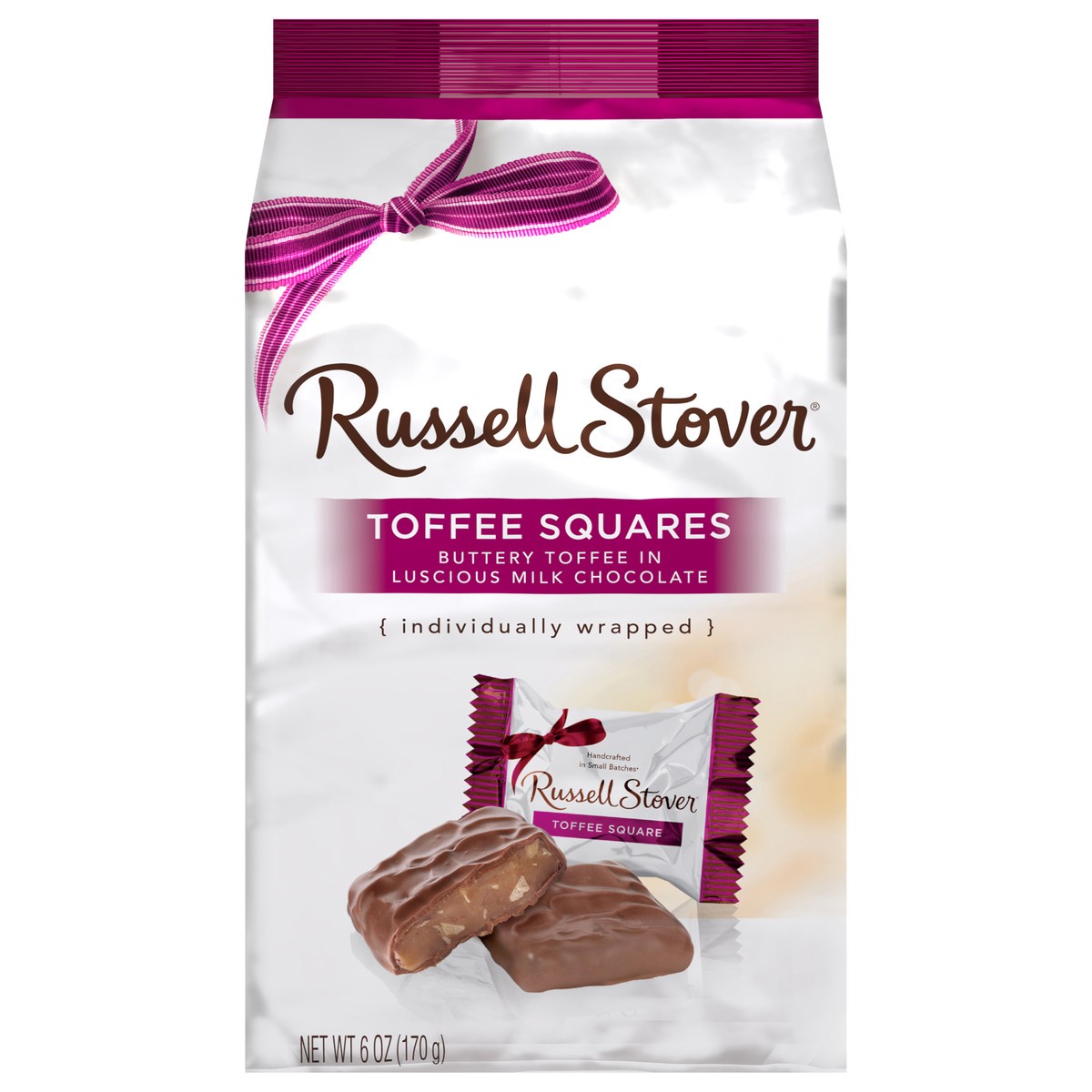 slide 6 of 13, RUSSELL STOVER Milk Chocolate Toffee Squares, 6 oz. bag (˜ 10 pieces), 6 oz