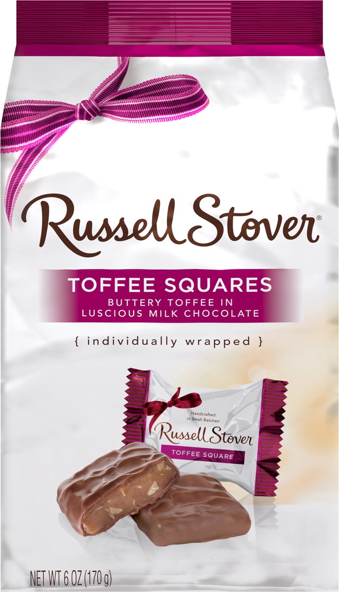 slide 5 of 13, RUSSELL STOVER Milk Chocolate Toffee Squares, 6 oz. bag (˜ 10 pieces), 6 oz