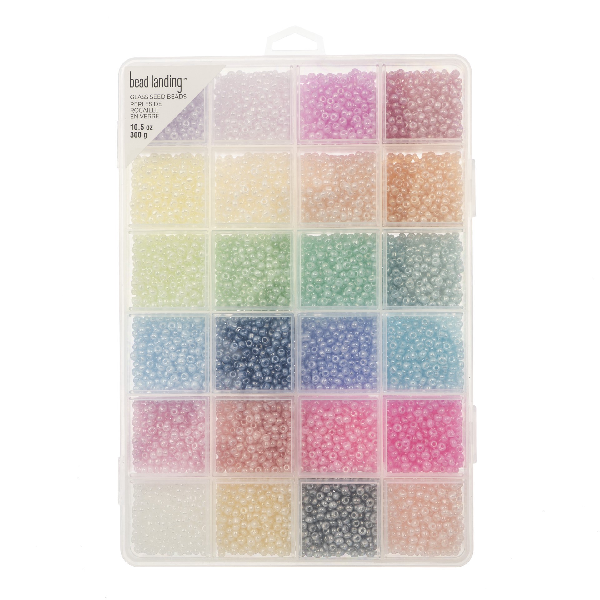 slide 3 of 3, 8/0 Pastel Glass Seed Beads, 10.5oz. By Bead Landing, 10.5 oz