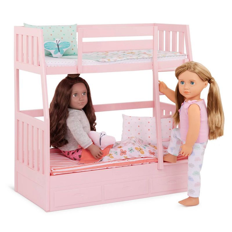 slide 2 of 7, Our Generation Dreams for Two Pink Bunk Beds Accessory Set for 18" Dolls, 1 ct
