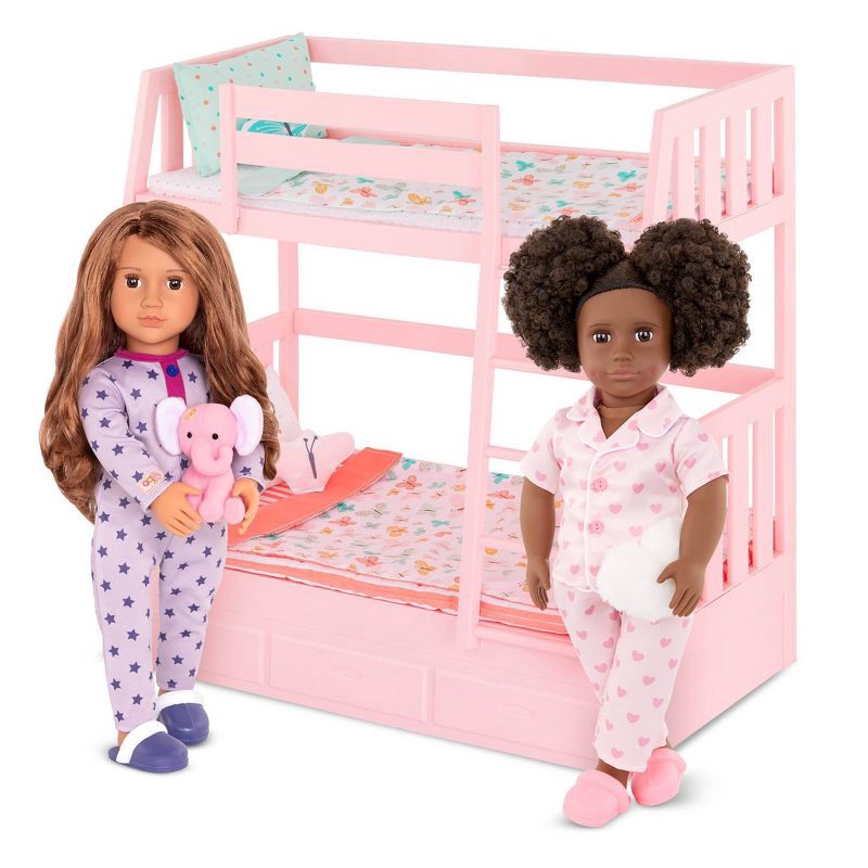 slide 3 of 7, Our Generation Dreams for Two Pink Bunk Beds Accessory Set for 18" Dolls, 1 ct