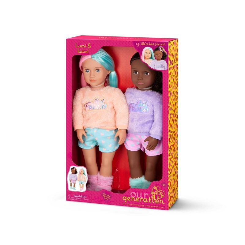 slide 6 of 6, Our Generation Lumi & Isabel 2 Best Friends 18" Slumber Party Dolls, 1 ct