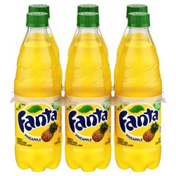 Fanta Pineapple Soda Bottles, 16.9 fl oz, 6 Pack