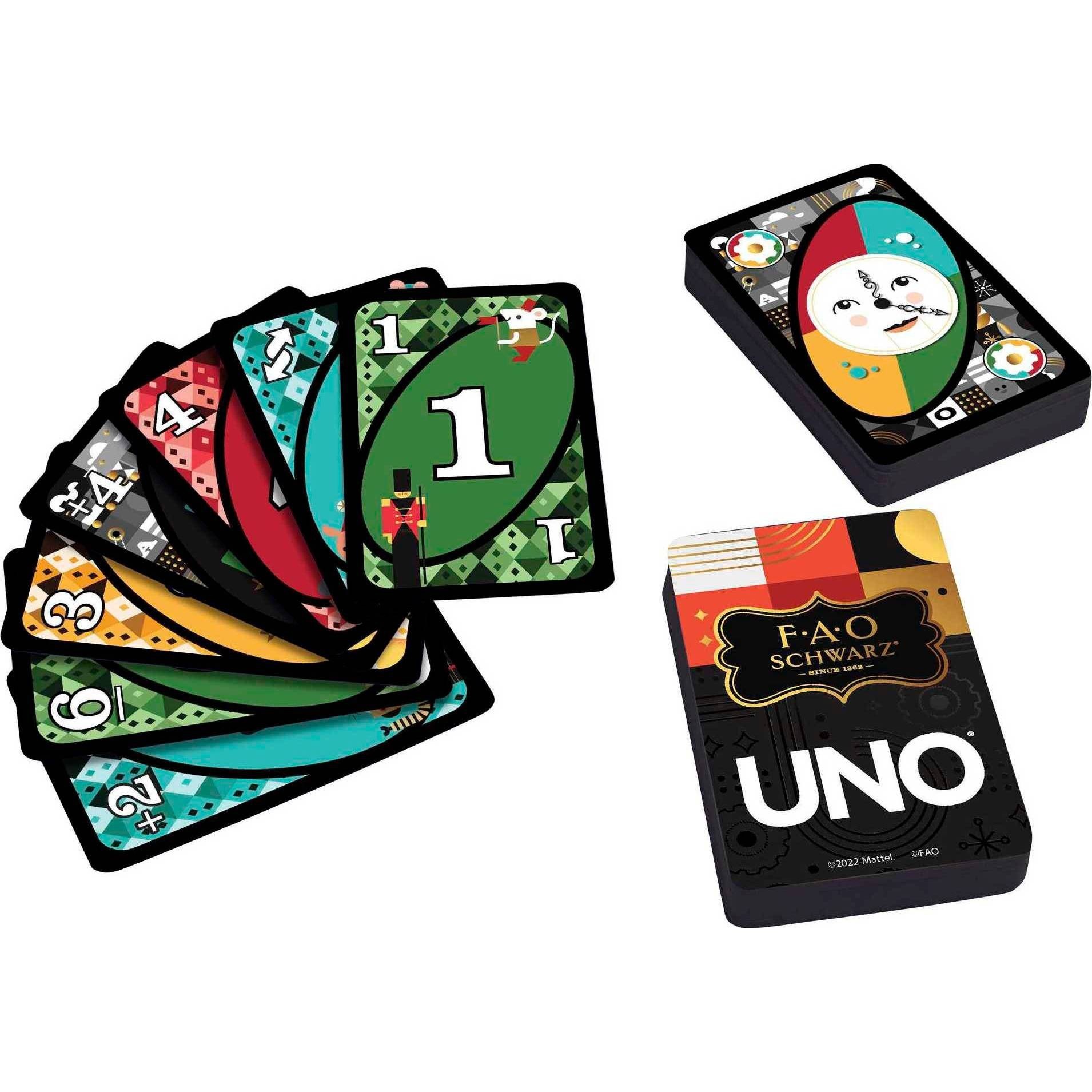 slide 1 of 6, UNO Fao Schwarz Card Game, 1 ct