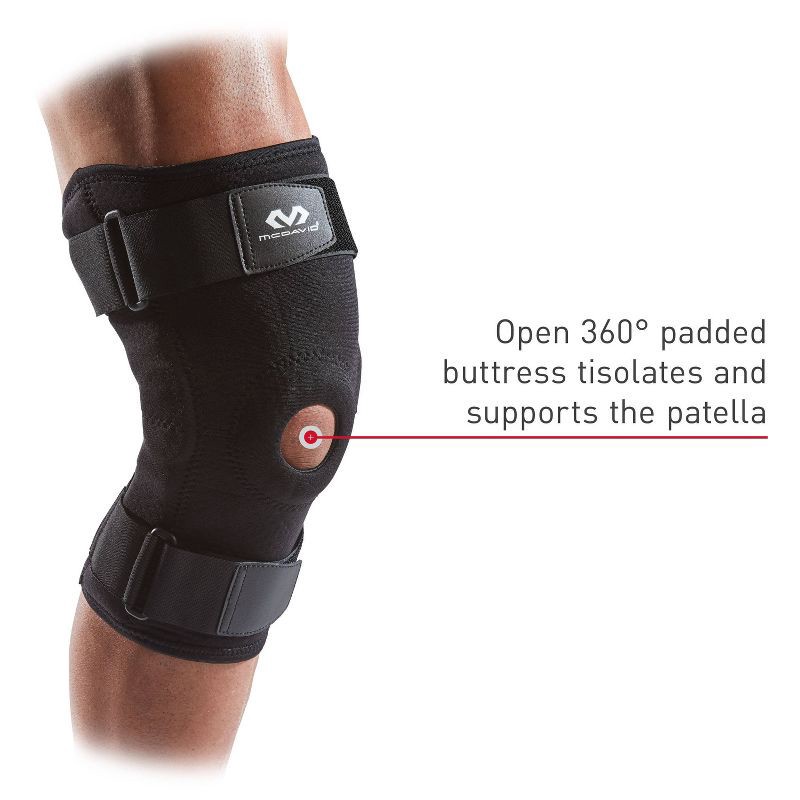 slide 3 of 8, McDavid Sport Knee Brace with Hinges - Black - L/XL, 1 ct