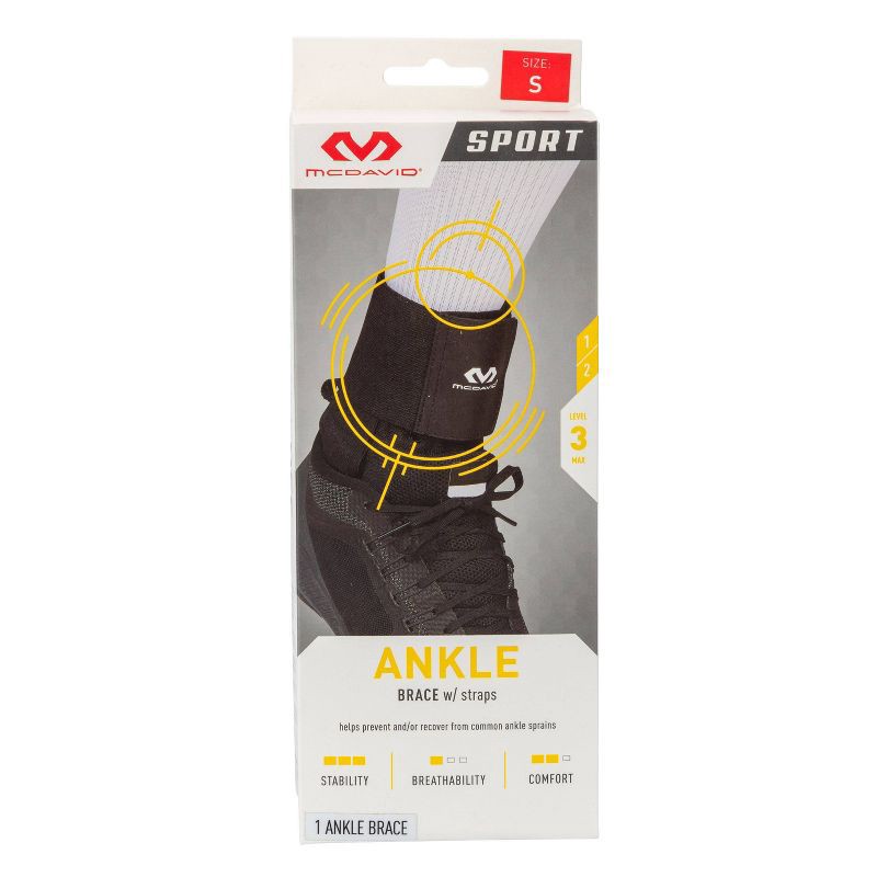 slide 7 of 7, McDavid Sport Ankle Brace - Black - S, 1 ct