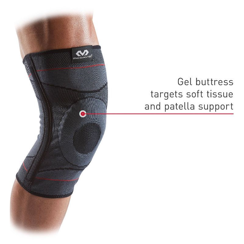 slide 3 of 8, McDavid Sport Knee Knit Sleeve with Buttress and Stays - Gray - L/XL, 1 ct