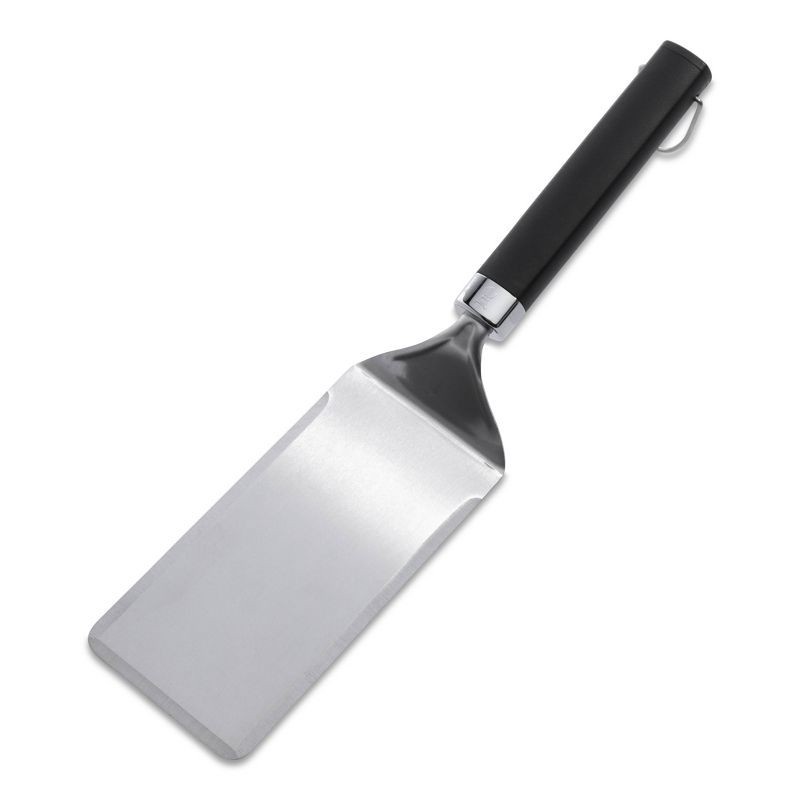 slide 1 of 3, Weber Stainless Steel Flat Top Scraper – Black: Durable Outdoor Grill Tool, Easy-Grip Handle, Dishwasher-Safe, 1 ct
