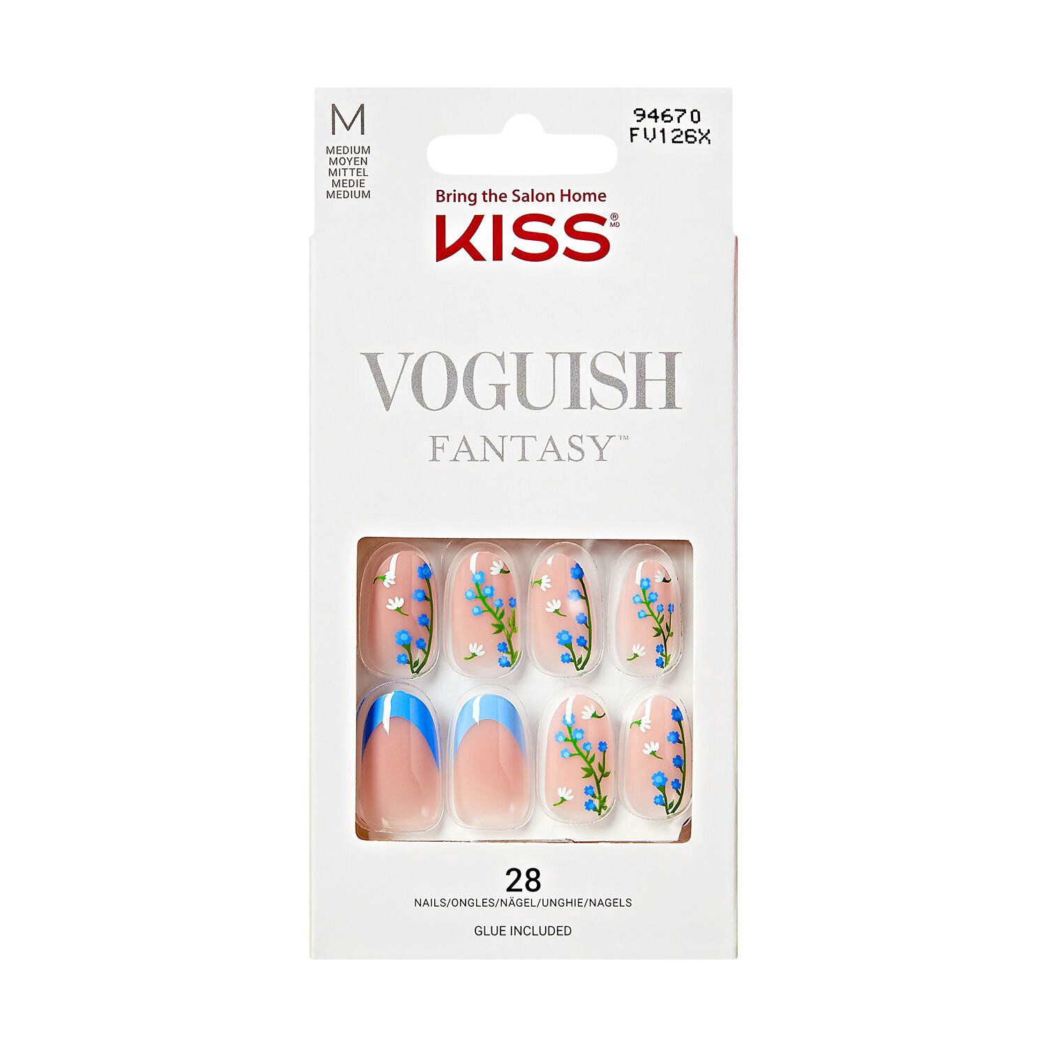 slide 1 of 1, KISS NAIL Kiss Voguish Fantasy False Nails, Glorious, 1 ct