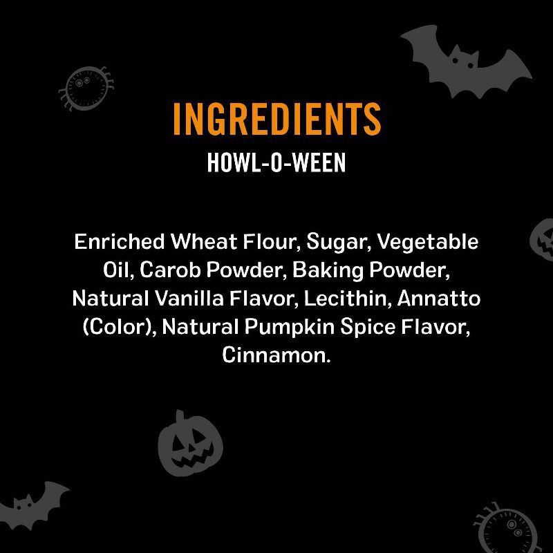 slide 6 of 7, Three Dog Bakery Howl-o-ween Lick'n Crunch Cookie with Carob and Pumpkin Dog Treats - 13oz - Halloween, 13 oz