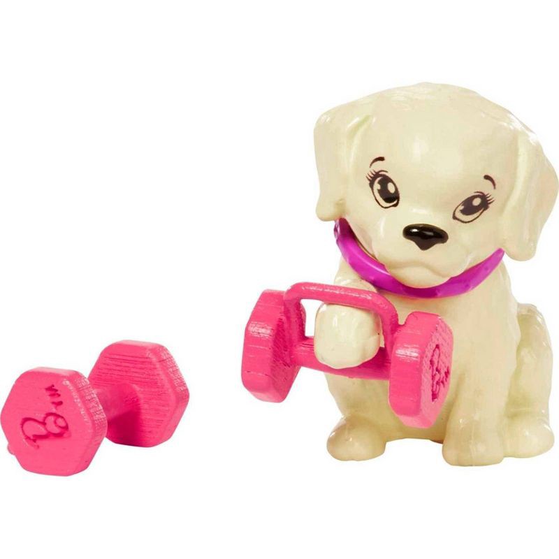 slide 4 of 6, Barbie Wellness Workout Outfit Roller Skates and Tennis with Puppy, 1 ct