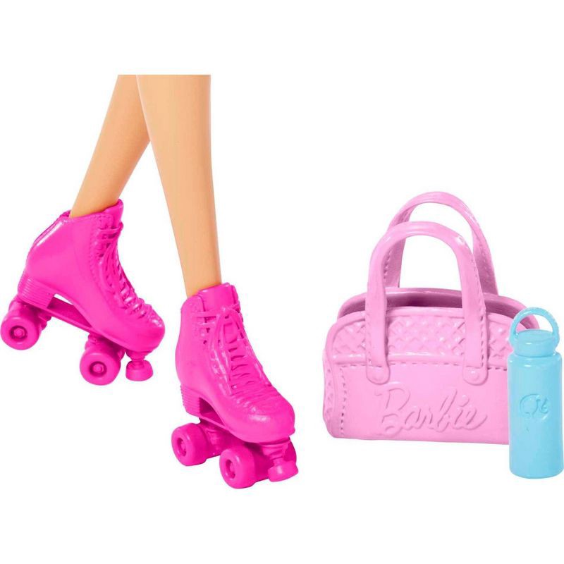 slide 5 of 6, Barbie Wellness Workout Outfit Roller Skates and Tennis with Puppy, 1 ct