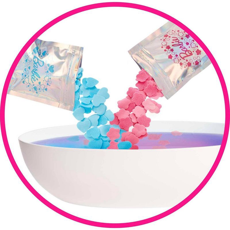 slide 3 of 6, Barbie Doll & Bathtub Playset - Confetti Soap & Accessories - Brunette, 1 ct