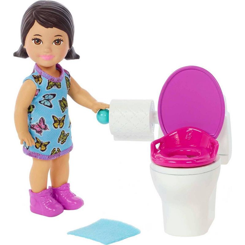 slide 2 of 6, Barbie Skipper Babysitters Inc Doll Set with Toilet, 1 ct