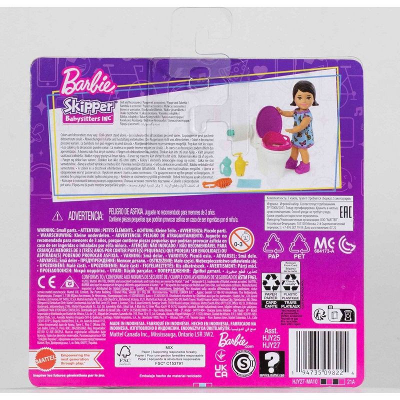 slide 6 of 6, Barbie Skipper Babysitters Inc Doll Set with Toilet, 1 ct