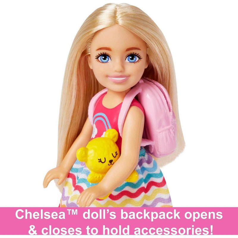 slide 3 of 6, Barbie Toys, Chelsea Doll and Accessories Travel Set with Puppy, 1 ct