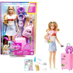 Barbie Doll and Accessories Travel Set with Puppy