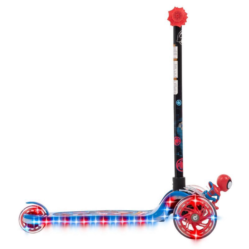 slide 4 of 12, Huffy Marvel Spidey and His Amazing Friends 3-Wheel Scooter with LED Lights, 1 ct