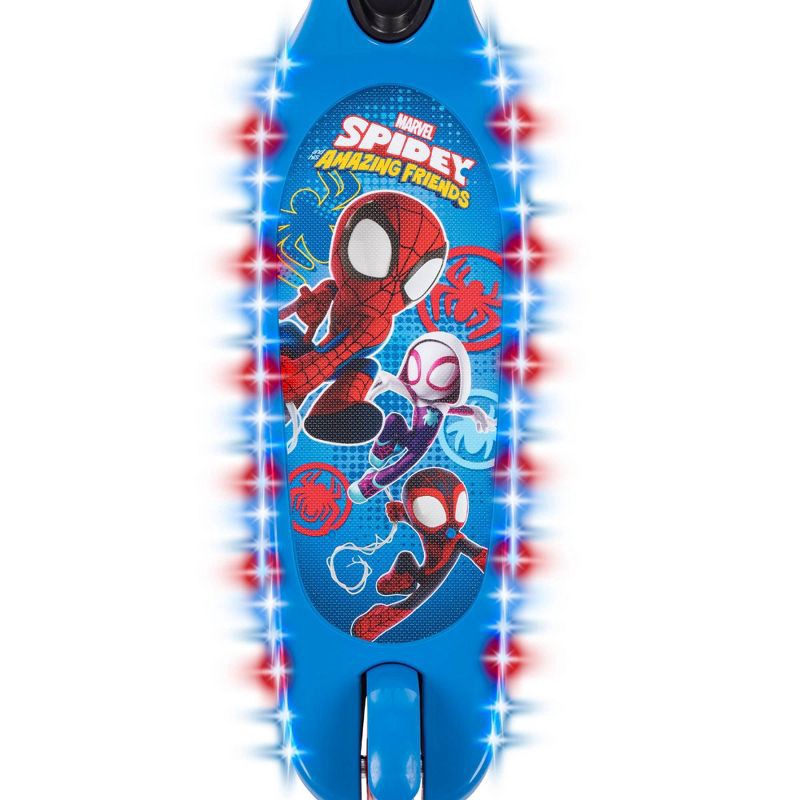 slide 6 of 12, Huffy Marvel Spidey and His Amazing Friends 3-Wheel Scooter with LED Lights, 1 ct