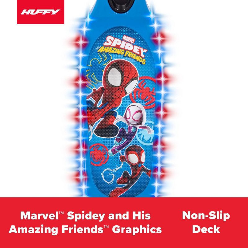 slide 11 of 12, Huffy Marvel Spidey and His Amazing Friends 3-Wheel Scooter with LED Lights, 1 ct