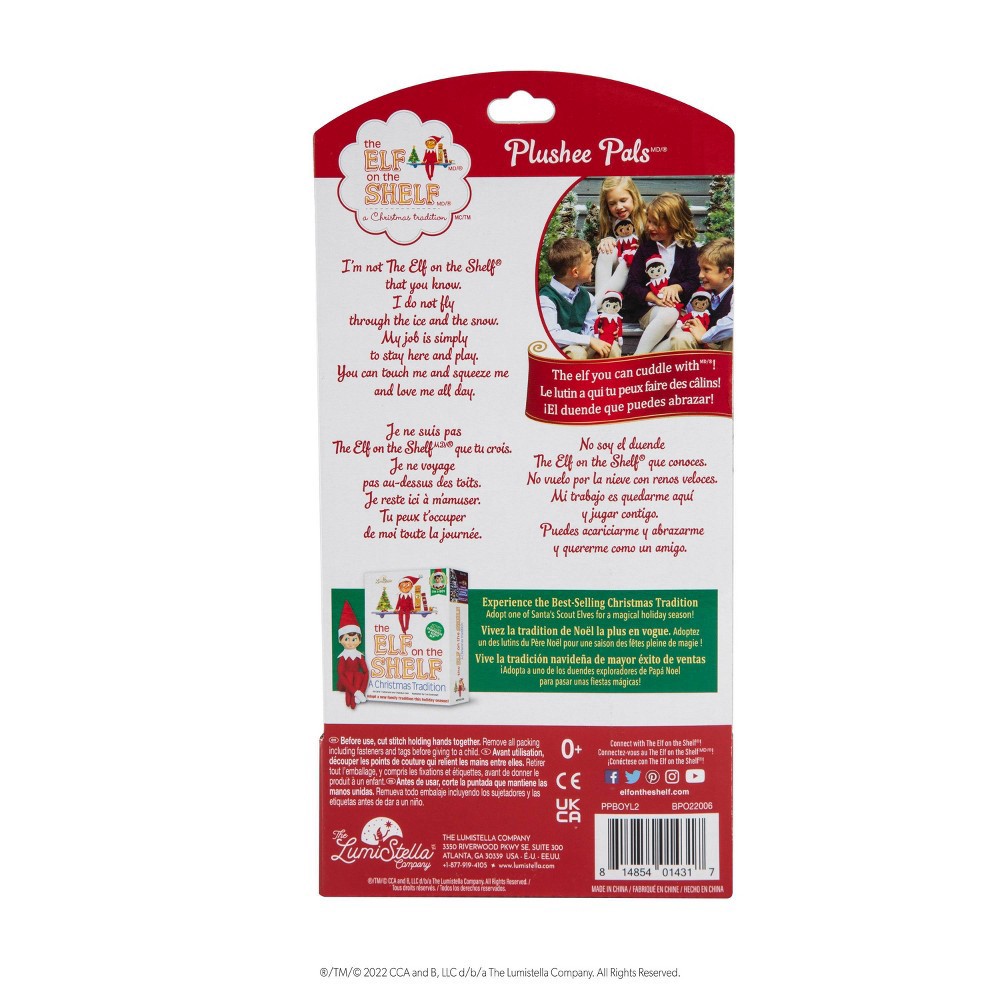 slide 2 of 4, Elf on the Shelf Plushee Pal - Boy Light, 1 ct