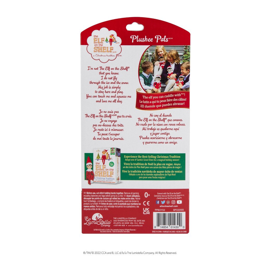 slide 2 of 4, Elf on the Shelf Plushee Pal - Boy Dark, 1 ct