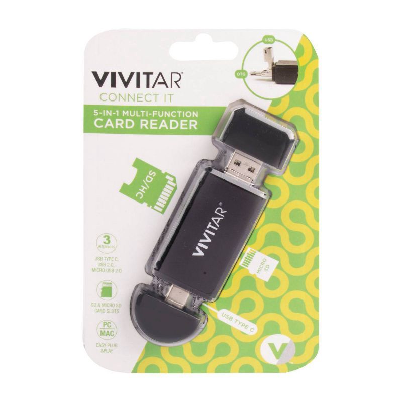 slide 6 of 8, Vivitar Desktop 5-in-1 USB Card Reader, 1 ct