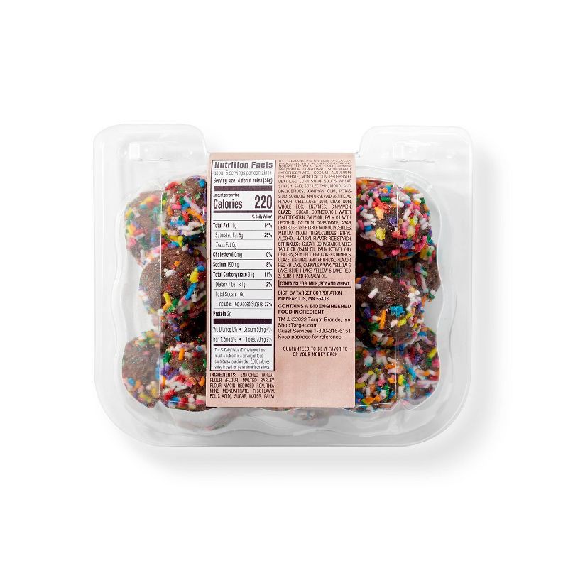 slide 2 of 3, Sprinkle Coated Chocolate Donut Holes - 10oz - Favorite Day™, 10 oz