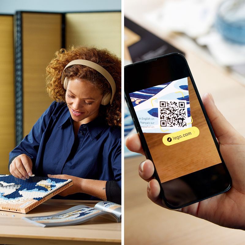 slide 5 of 6, LEGO ART Hokusai – The Great Wave Wall Art Adults Set 31208, 1 ct