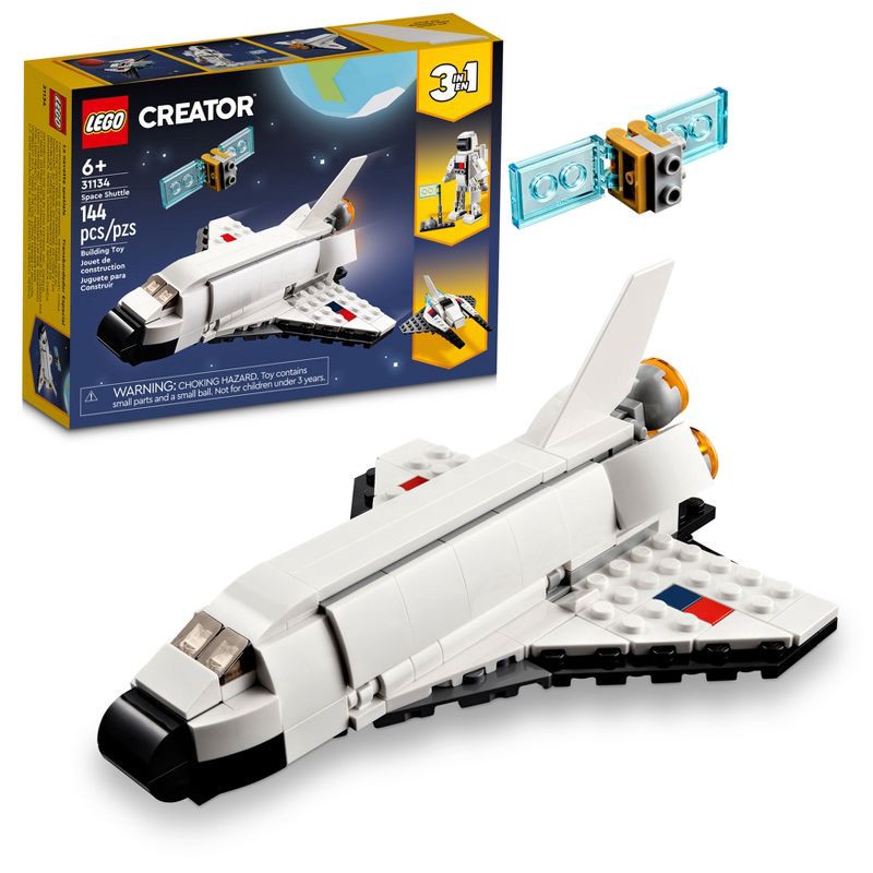 slide 1 of 6, LEGO Creator 3 in 1 Space Shuttle & Spaceship Toys 31134, 1 ct