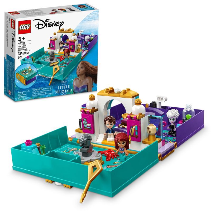 slide 1 of 6, LEGO Disney The Little Mermaid Story Book Building Toy with Micro-Dolls 43213, 1 ct