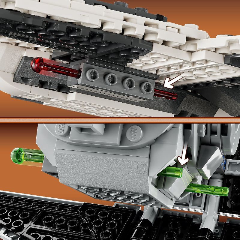 slide 4 of 8, LEGO Star Wars Mandalorian Fang Fighter vs. TIE Interceptor Building Toy 75348, 1 ct
