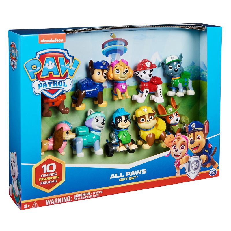 Kids Paw Patrol Mini Figures Set Of 6 - Rocky, Zuma, Skye, Rubble, Marshall  & Chase : Target