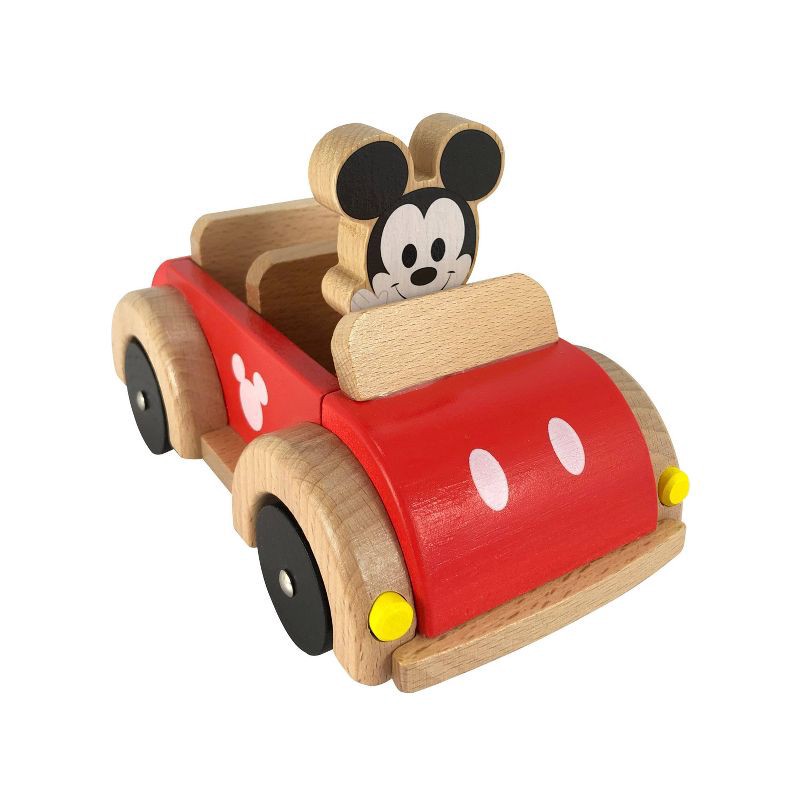 slide 2 of 4, Disney Wooden Toys Mickey Mouse and Car, 1 ct