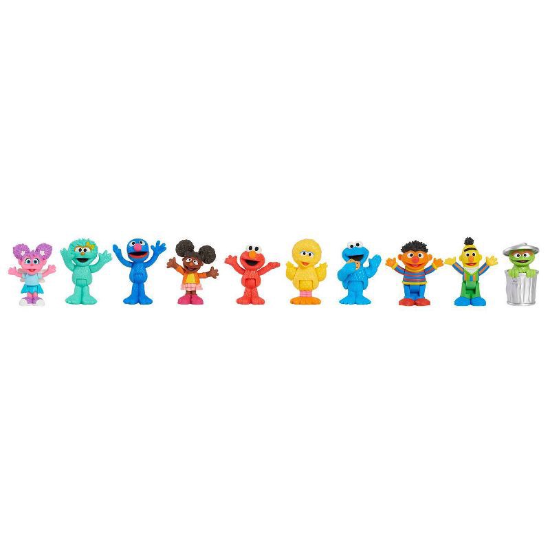 slide 3 of 9, Just Play Sesame Street Neighborhood Friends Deluxe Figures 10pk (Target Exclusive), 10 ct