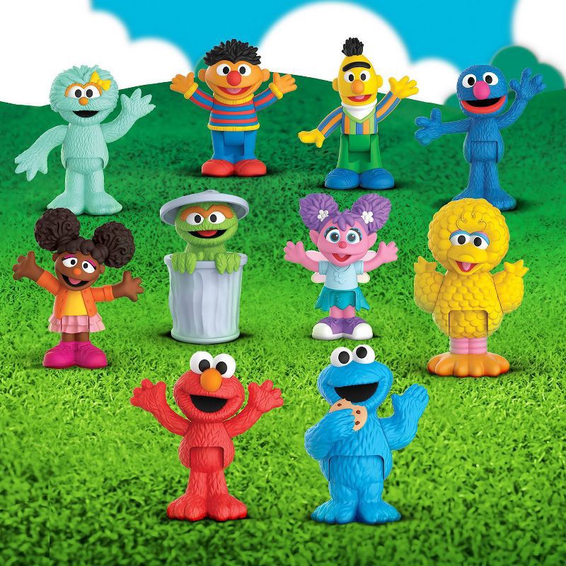 slide 5 of 9, Just Play Sesame Street Neighborhood Friends Deluxe Figures 10pk (Target Exclusive), 10 ct